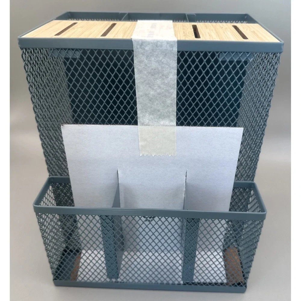 IKEA VIMPELFISK Bamboo And Metal Block Knife Holder‎ Kitchen Office Organizer